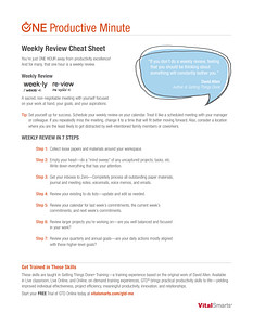 Use this guide to perfect your weekly review